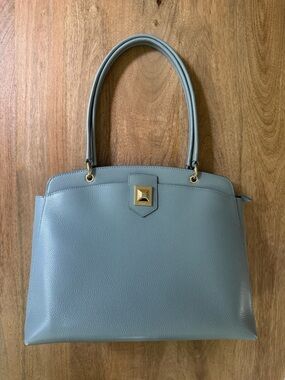 Furla Classic Structured Tote Handbag in Light Blue